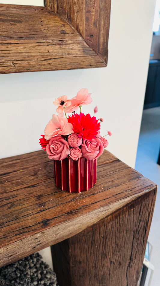 Vase rose