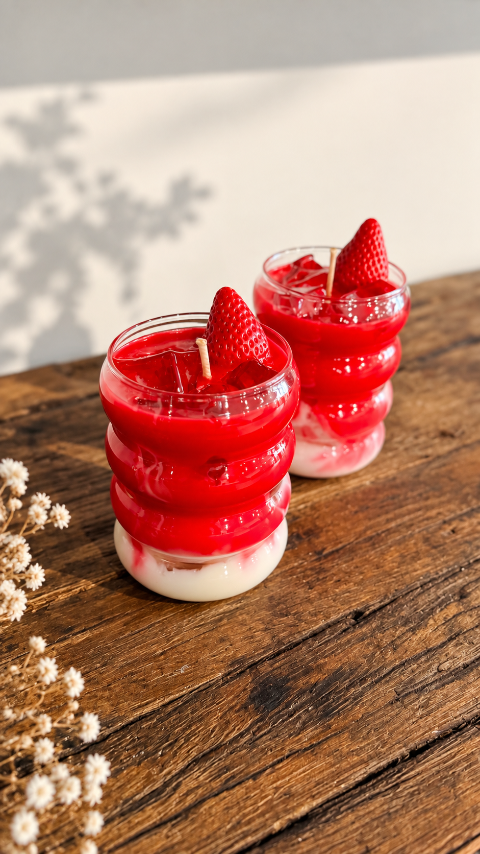 Bougie à la fraise 400g